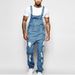 Men's Clothing Fashion Men's Strappy Denim Rompers Ripped Jeans Trousers_mkmklike.com