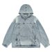 Loom Cross-Border Wholesale European And American Style Loose Trendy Fashion Washed Vintage Denim Jacket Hooded Sweatshirt_mkmklike.com