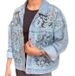 New 2026 Women's Loose Fitting Short Denim Jacket Lace Patchwork European American Style Independent Website Bestseller_mkmklike.com