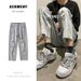 Vintage Straight Leg Distressed Denim Jeans For Men, High Street Fashion Ripped Nine-Part Pants, Trendy Streetwear_mkmklike.com