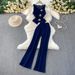 Trendy Denim Vest & Wide-Leg Pants Set – Chic Metal Button Waistcoat + High-Waisted Flowy Trousers_mkmklike.com
