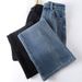 High Waist Flared Fleece-Lined Jeans For Women - Winter Warm Stretch Bootcut Pants, Retro & Elegant Denim With Micro Flare_mkmklike.com