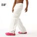 EF JEANS | 2024 New American Solid Color Big Pocket Overalls Off-White Casual Loose Straight Jeans_mkmklike.com