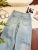 Women's Light Blue Washed Cotton Straight Leg Jeans Cat Whiskers Gardener Style Regular Fit Solid Denim Jeans For Spring/Autumn_mkmklike.com