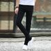 Spring And Autumn Elastic Jeans Men's Slim Fit Small Feet Casual Straight Leg Korean Style Trendy Black Stain Resistant_mkmklike.com