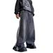 Men's Vintage Stripe Jeans – High Street Washed Straight-Leg Denim Pants (S-Xxl, Black) Relaxed Straight Fit_mkmklike.com