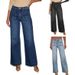 Women's Wide Leg Retro Style Jeans Straight Leg Spring New Style Exclusively Supplied to Europe And America_mkmklike.com