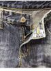 Men's Retro Washed Embroidered Distressed Denim Shorts Trendy Loose Straight Leg Five Point Pants Mid Length Summer Thin_mkmklike.com