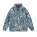 Wind Oil Painting Floral Full Print Denim For Men, Cool Loose Casual Youth Workwear Jacket_mkmklike.com
