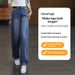 Clair Clair Gong Yu Weng Denim Scimitar Women 2025 New Spring Autumn Fahion High Wait Slimming Banana Looe Wide Leg Straight_mkmklike.com