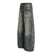 Vintage Washed High-Street Jeans For Men & Women – Relaxed Fit Cat Whisker Denim With Curved Hem (Blue/Black, S-XXL)_mkmklike.com