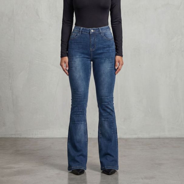 High Waisted Denim Flared Pants for Women Slimming And Flattering Cross Border Exclusive Whiskered And Washed Design_mkmklike.com