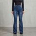 High Waisted Denim Flared Pants for Women Slimming And Flattering Cross Border Exclusive Whiskered And Washed Design_mkmklike.com