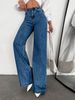 Men's & Women's Vintage Washed Denim Jeans – High-Waisted Loose Straight Leg Pants (XS-XL, Light Blue/Dark Blue, Distressed Streetwear Style)_mkmklike.com