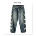 High End Men's Embroidered Straight Leg Jeans Loose Fit Casual Long Pants Trendy Brand Plus Size Autumn/Winter New Style 2025_mkmklike.com