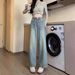 High-Waisted Wide Leg Jeans For Women – Flowy Straight Denim Pants (S-2xl, Dark Blue & Light Blue, Non-Stretch Cotton)_mkmklike.com