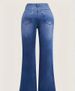 Women's High Elastic Embroidered Flared Jeans Comfortable Elegant Casual Style With Frayed Edges All Year Round_mkmklike.com