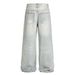 American Style Cleanfit Washed Denim Men's Street Fashion Loose Straight Vintage Wide-Leg Dad Pants_mkmklike.com