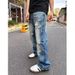 Vintage Chain Print Jeans – Distressed Washed Denim Pants For Men (S-3XL, 70% Cotton, Zip Fly, Streetwear Oversized Fit)_mkmklike.com