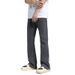 Men's Vintage Washed Flare Jeans - Relaxed Fit Clean Aesthetic Straight Leg Casual Pants For Men_mkmklike.com