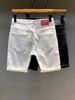 Men's Clothing Fashionable All Match Black And White Denim Shorts Thin Style Trend Summer New Mid Length Pants Casual Shorts_mkmklike.com