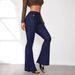 High Waist Elastic Women's Jeans Slimming Bootcut Pants Zipper Fly Denim Tummy Control Butt Lifting Long Trousers_mkmklike.com