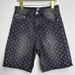 Men's Niche Trousers High-End Denim Shorts Summer Loose Straight Wide Leg Jacquard Fashionable Casual Pants_mkmklike.com