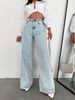 Best Selling Street Style JEANS Straight Leg Loose Versatile Wide Leg Long Jeans Washed Denim Jeans_mkmklike.com