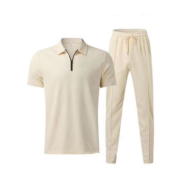 Men's Clothing Casual Men Fashion Men's POLO Shirt Suit Trendy Casual Sports Suit_mkmklike.com