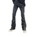 RO Waxed Jeans, RO Hand Washed Five Pointed Star Wax Coating, Flared High Elasticity Jeans, RO Dark Style_mkmklike.com