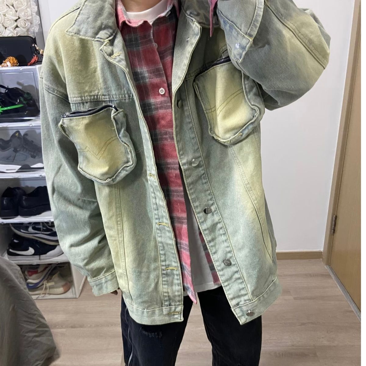 Pocket Decoration Denim Men's Trendy Brand Street Style Jacket_mkmklike.com