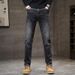 Men's Jeans 2025 New Trendy Loose Straight Leg Men's Spring Elastic Slim Fit Casual Long Pants_mkmklike.com
