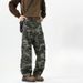 Camouflage Jeans Men's And Women's Autumn Heavy Tide Brand Loose And Old Deconstruction Straight Tooling Trousers_mkmklike.com