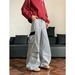 Men's Clothing Striped Work Jeans Retro Striped Workwear Jeans For Men & Women - Loose Fit Comfortable Straight-Leg Denim Pants With Vintage Style_mkmklike.com