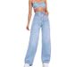 Women's High-Waisted Straight Leg Jeans - Stretch Denim Pants For Work & Casual (XS-6XL, 4 Colors)_mkmklike.com
