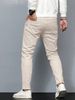 Men's Premium Slim Fit Jeans - Business Casual Stretch Denim, Straight Leg (White, Sizes 30-38)_mkmklike.com