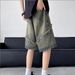 Men's Clothing Retro High Street Men's Denim Shorts Summer Style Casual Trendy Five Point Frayed Hem Mid Length Versatile Shorts_mkmklike.com