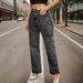 Women's Clothing High-Waisted Flared Jeans – Retro Stretch Denim With Button Detail (S-XXL)_mkmklike.com