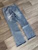 Men's Clothing Letter Element 2026High Street Washed Distressed Frayed Edge Denim Jeans 2026 Unique Casual Straight Leg Pants Fashion Cross Border_mkmklike.com