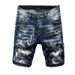 Men's Clothing 2025 Summer High Street Trendy Men's Spring Five-point Shorts Hand-painted Paint Hole Patch Patch Denim Shorts For Men_mkmklike.com