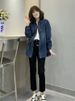 Chicco Spring Autumn New Mid-Length Shirt Trendy Denim Clothing Women's Top Fashion_mkmklike.com