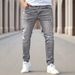 Men's Slim Fit Skinny Jeans Trendy Casual American Style Summer New In Stock_mkmklike.com