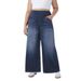 Slim-Fit High-Waisted Stretch Jeans For Women – Comfortable & Flattering Wide-Leg Pants (S-2XL, Light Blue/Dark Blue/Gray)_mkmklike.com