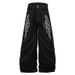 Men's Clothing Handsome Subculture Totem Wings Embroidered Wide Leg Pants Baggy Jeans Machete Jeans Men's Heavy_mkmklike.com
