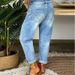 Women's Clothing Distressed Straight-Leg Jeans For Women - Vintage Washed Denim Pants With Ripped Details (Light Blue, S-2XL)_mkmklike.com