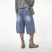 Men's Distressed Denim Shorts – Vintage Washed Light Blue Star-Embellished Cargo Cutoffs (S-Xl, Mid-Rise, Streetwear)_mkmklike.com