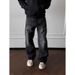 Men's 16oz High-Density Selvedge Denim Jeans - Classic Straight Fit With Cat Whiskers & Honeycomb Wash (Black, M/L/Xl/Xxl)_mkmklike.com