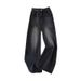 Women's Clothing High Waist Flared Jeans - Stretch Wide Leg Denim Pants In Vintage Wash (S-5XL)_mkmklike.com