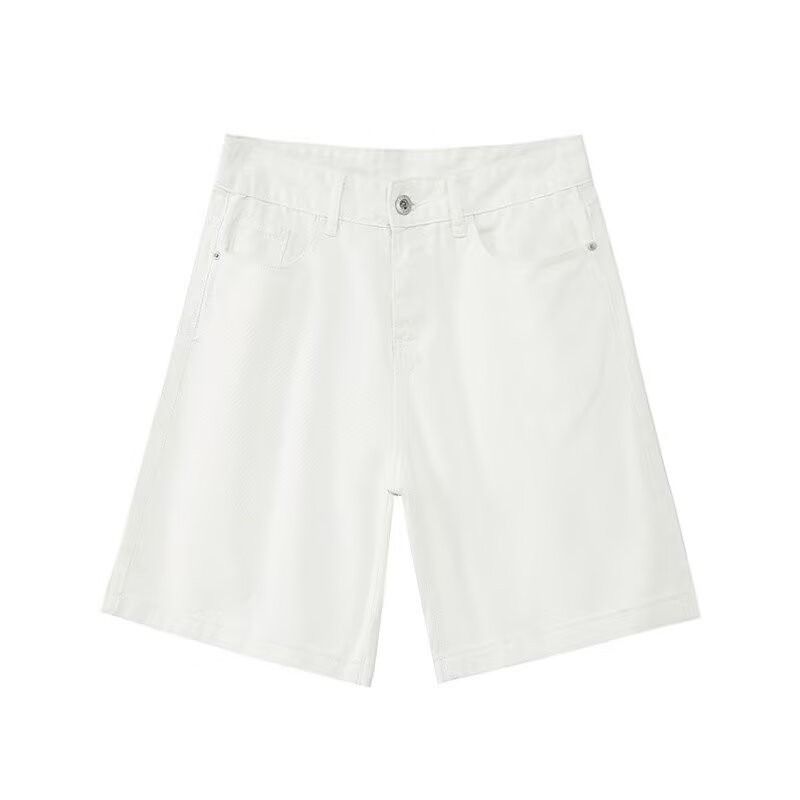 Men's Clothing Retro Washed Denim Shorts Trendy Slim Fit Mid-Length Casual Loose Five-Point Pants For Summer_mkmklike.com