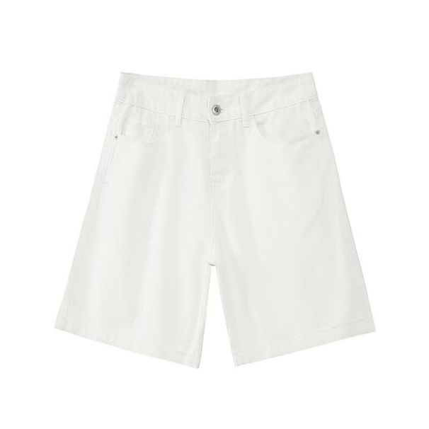 Men's Clothing Retro Washed Denim Shorts Trendy Slim Fit Mid-Length Casual Loose Five-Point Pants For Summer_mkmklike.com